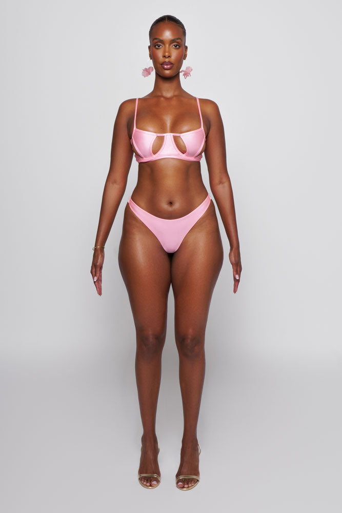 RIO BIKINI TOP IN PINK SORBET