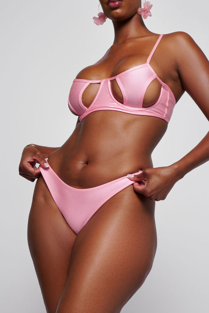 RIO BIKINI TOP IN PINK SORBET
