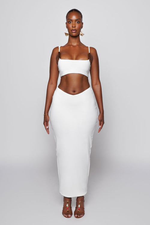 CANNES SKIRT IN COCONUT WHITE